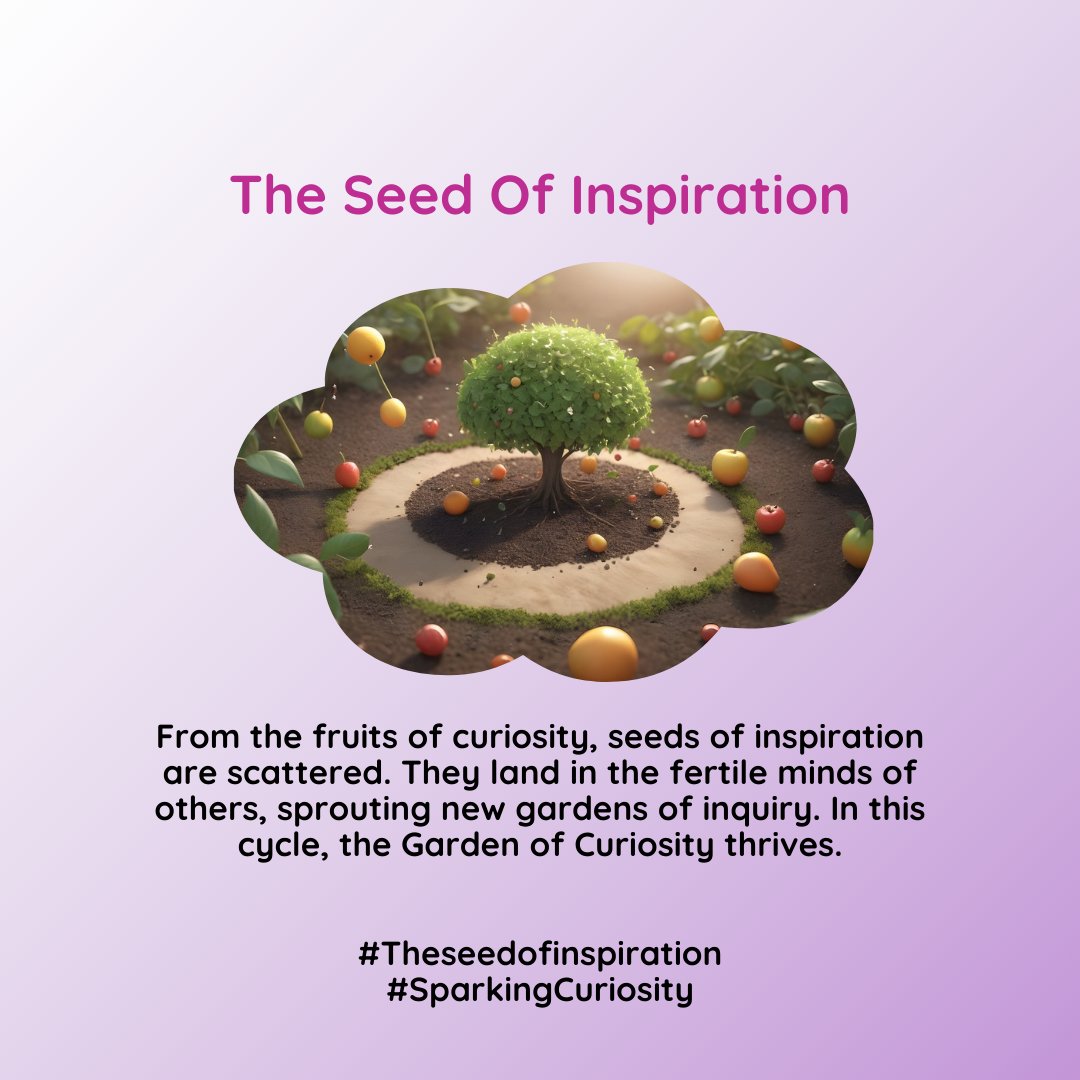 Curiosity seeds in receptive minds grow inspiration, blossoming into new explorations. The Oasis of Wonder thrives, welcoming all to share in creativity's abundance.✨
#TheSeedofInspiration
#SparkingCuriosity
#SnappyLearn

snappylearn.com