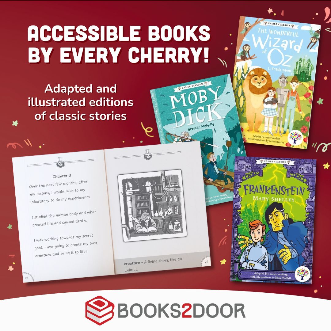 Happy publication day to the Every Cherry launch list! 🍒✨

Today marks the release of some incredible new reads that bring beloved literature into the hands of everyone. 

Let's make reading possible for everyone! 📖

#EveryCherry #PublicationDay #AccessibleReading #Books2Door