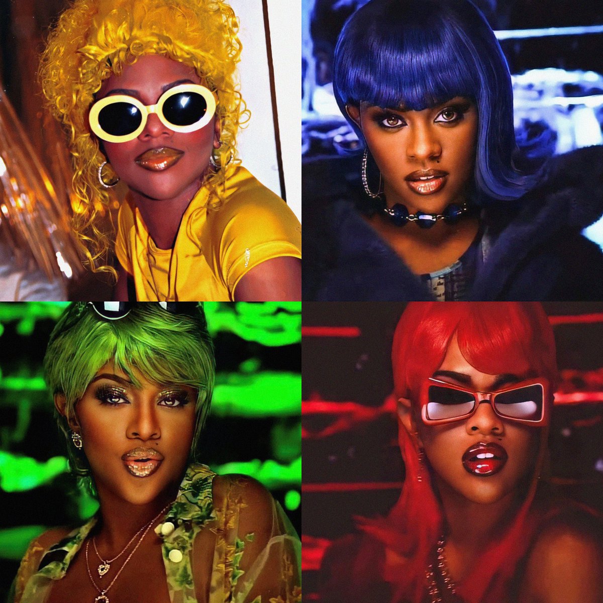 Lil Kim eating all these looks…freakin icon.