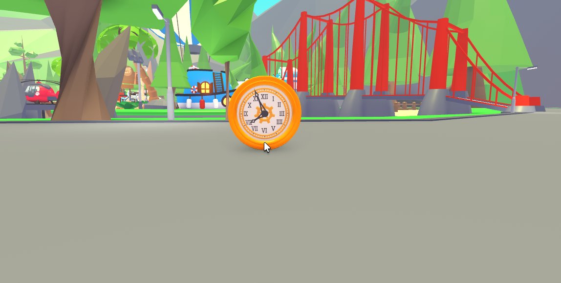 🔥FUN FACT: 👀 did you know that the Time Traveler's Clock vehicle in Adopt Me actually functions as a real clock, displaying your current time? 🕐🤯