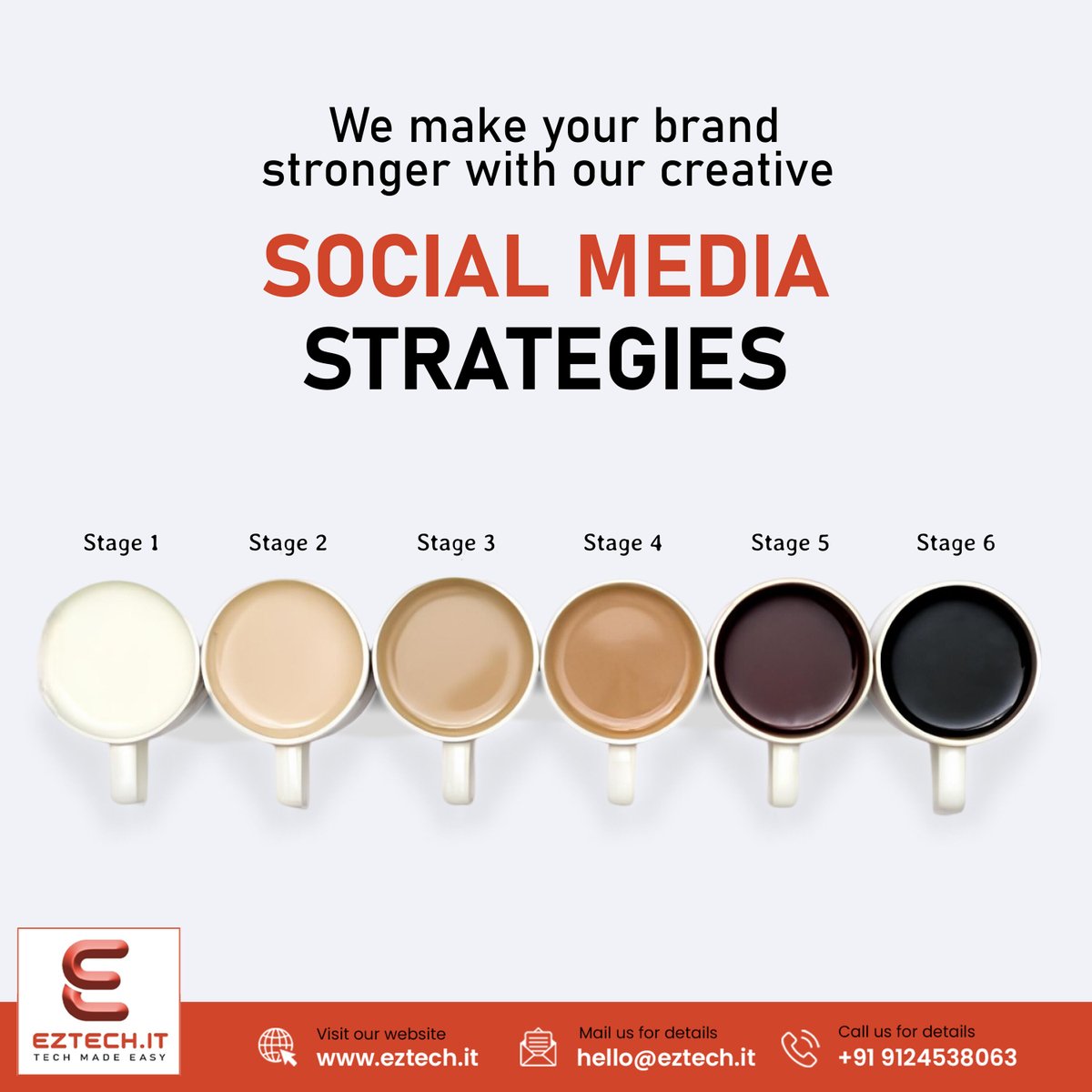 eztech_it's tweet image. We create, plan &amp;amp; measure digital products that lead your brand towards growth.

Drop us a message: hello@eztech.it or +91 9124538063.

#ezTech #IT #informationtechnology #itservices #ITSOLUTION #softwaresolutions #softwares #branding #brandingsolutions #brandingstrategy #India