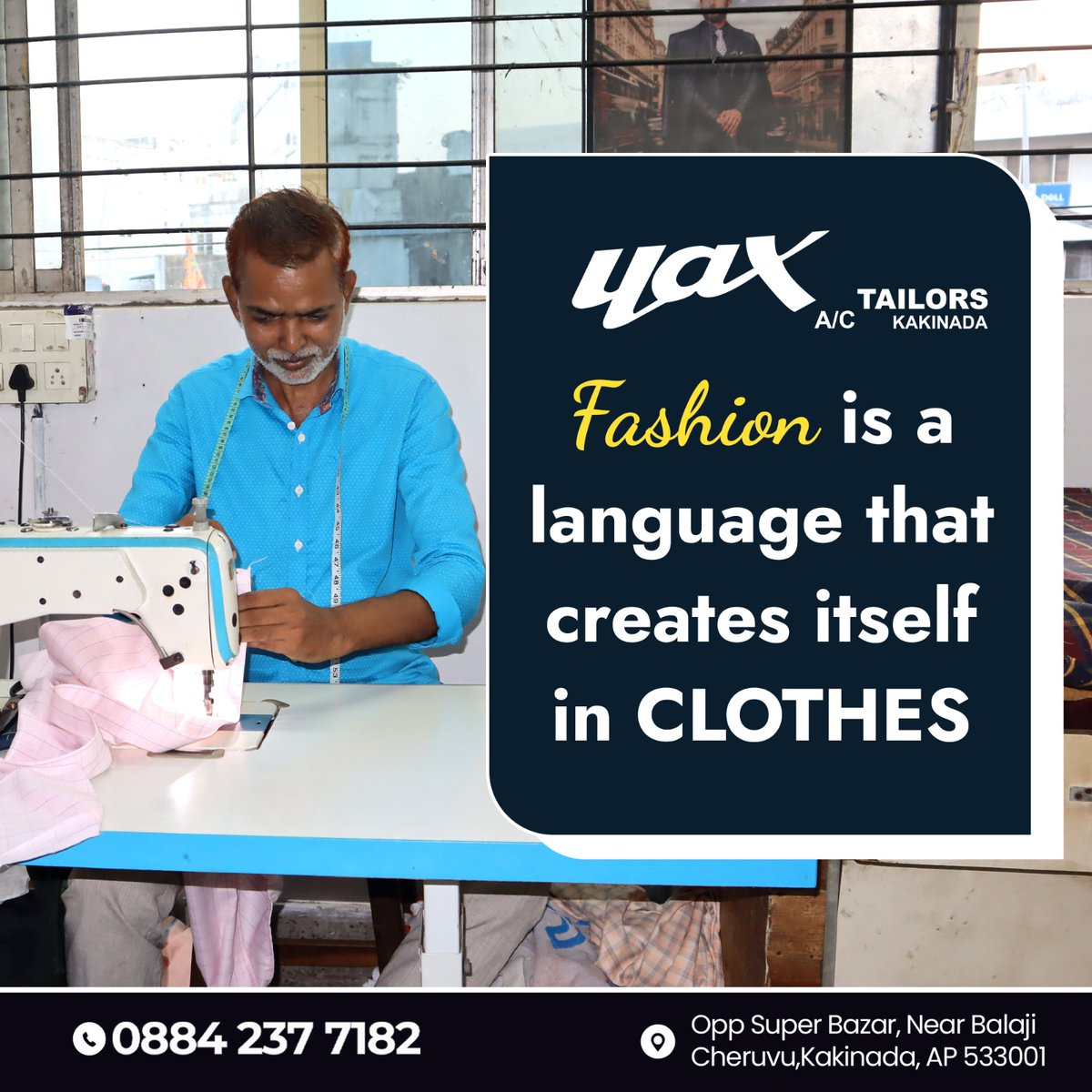 Fashion speaks louder than words! It's a language that weaves itself into every stitch and fabric.
.
Call Us at: 📞0884 237 7182
Location: 📍Kakinada, Andhra Pradesh.
.
#Customization #clothingalterations 
#weddingsuit #blazers #suitalteration
#clothing #fashioncollections