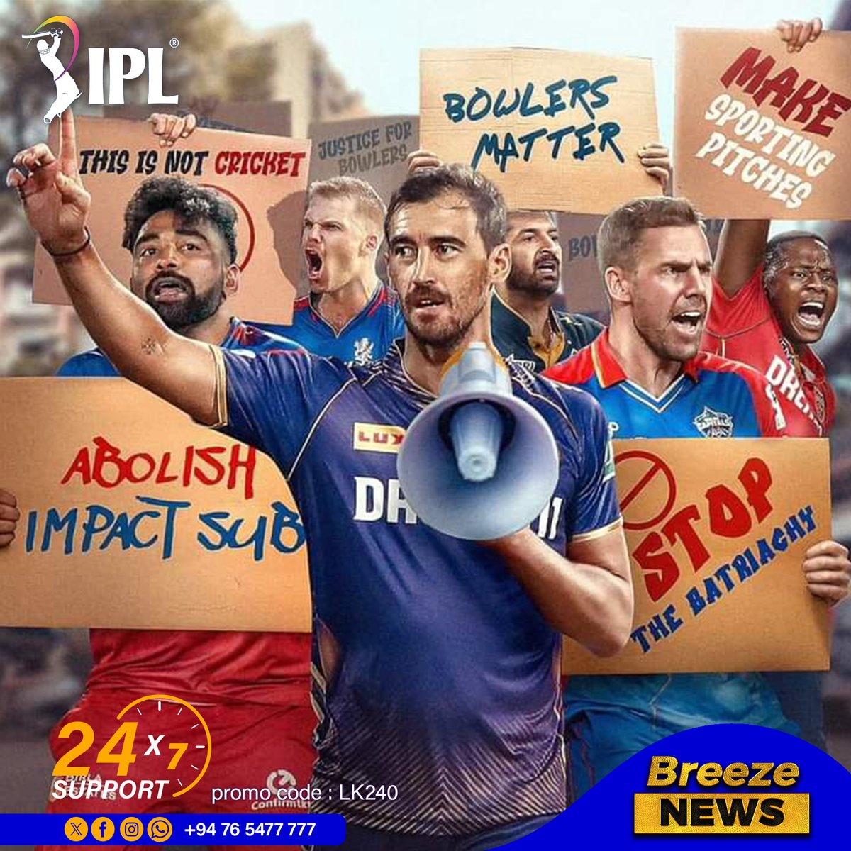 Justice for bowlers in!

#ipl2024updates #breezenews