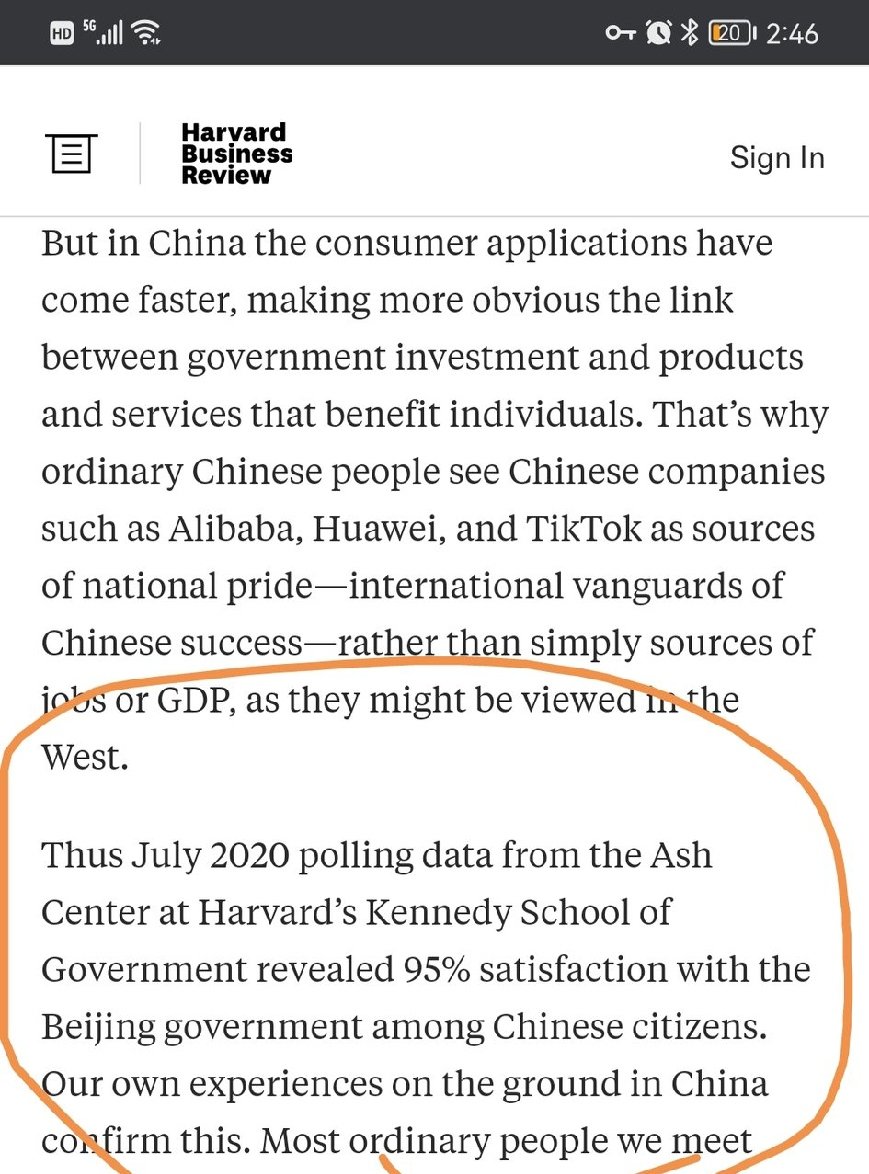 🔴95% من الشعب الصيني راضون عن الحكومة المركزية في بكين.
 المصدر:
 جامعة هارفارد