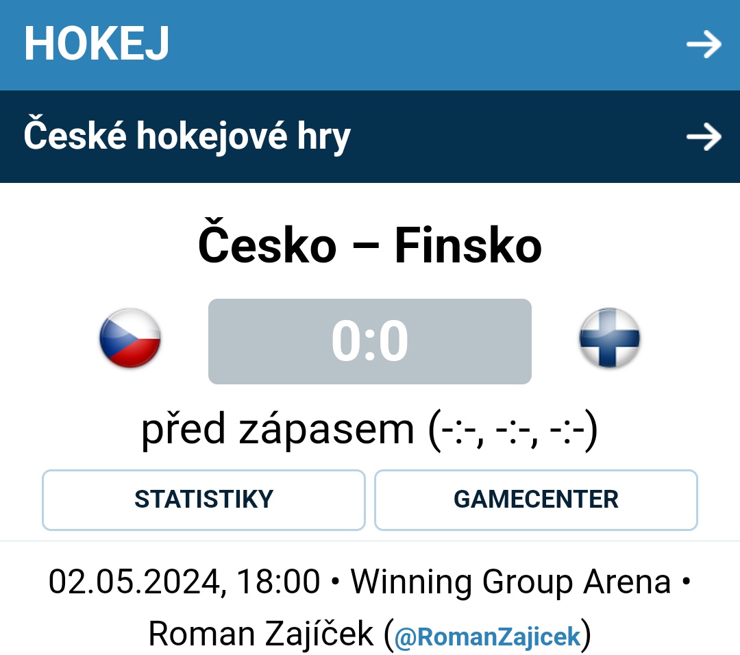 🏒 Hokej | Ve čtvrtek začínají v Brně České hokejové hry. Družina Radima Rulíka vyzve v prvním utkání na turnaji výběr Finska. Na místě budeme mít našeho reportéra, onlajn poběží ⤵️ 1url.cz/31LJy
#Onlajny #Hokej