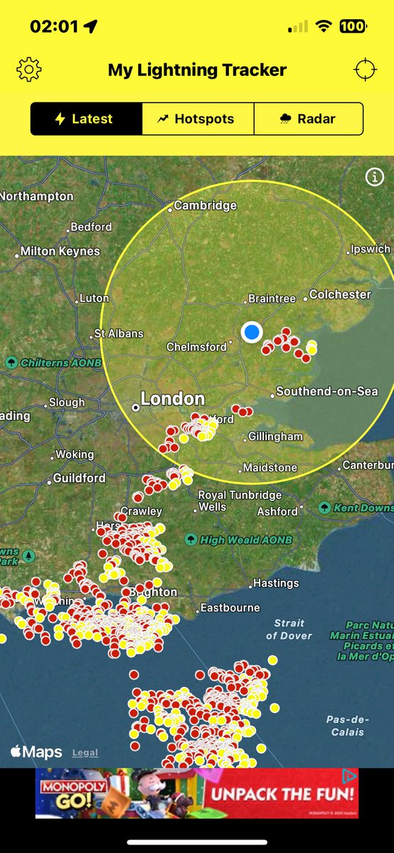 Looks like Essex caught the tail end of the storms a few rumbles here nothing to bad though a lot more for the south #storms #essex #weatherwarning ⚠️⛈️