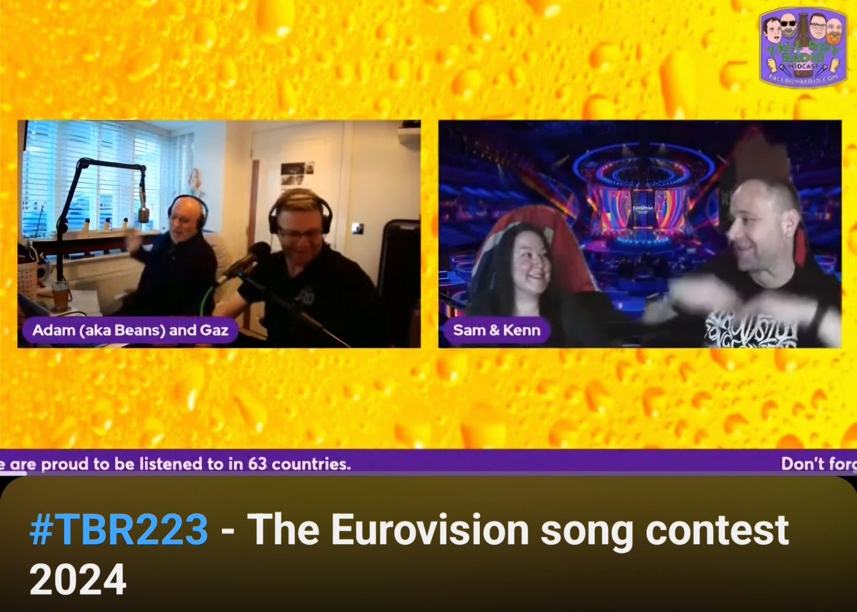 Did you catch the #Livestream on Sunday. We were joined by @GMDalthul and @sampixeldot to talk all things #Eurovision. Missed it? No problem, click the link YOUTUBE youtube.com/live/Z-fbZMt6D… #TBR #PodNation #PodernFamily #Eurovision2024 tallboyradio.com
