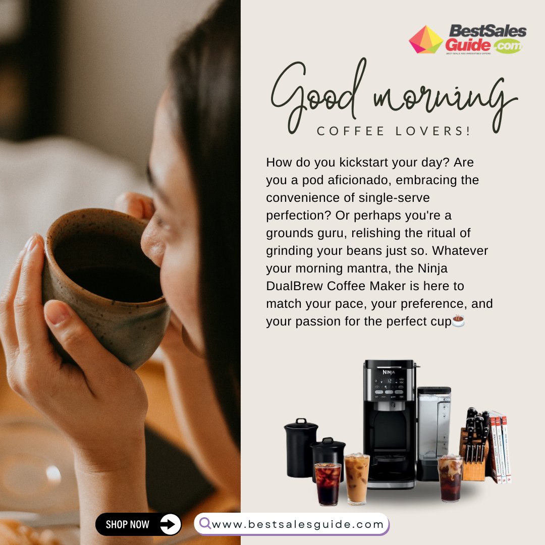Shop Now for Coffee Perfection with Ninja DualBrew Coffee Maker - Your Morning Mantra Awaits at BestSales Guide!

#bestsalesguide #blender #juicer #homeappliances #kitchenappliances #kitchenaccessories #Makeyourhome #gardenappliances