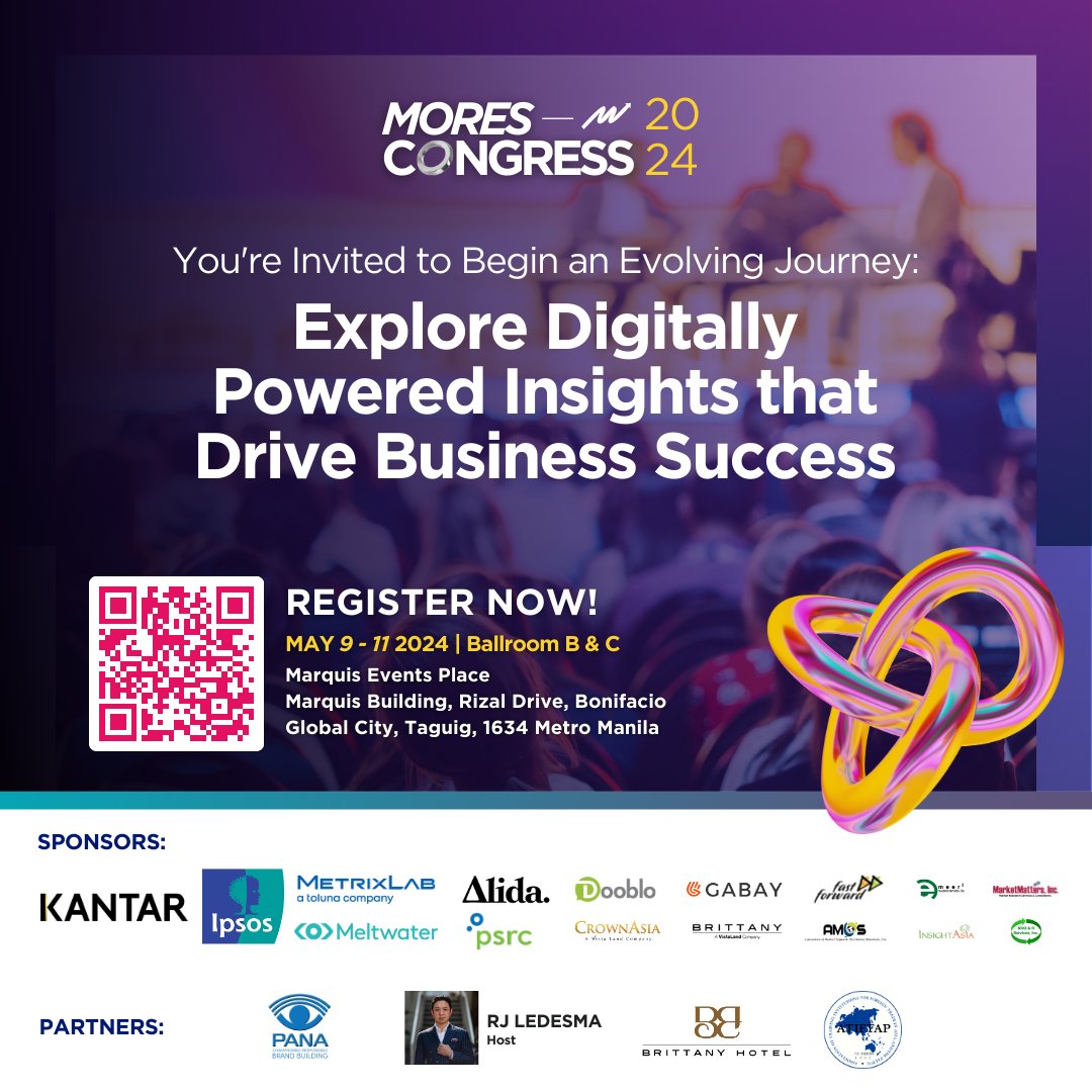 Press Release | You're Invited! Join the MORES Congress 2024! 

Unlock the secrets of tomorrow's insights and research! 🔍

Read more
bit.ly/MORESCongress2…

#onTNC #PressRelease #PressCon #MORESCongress2024 #MORES2024 #MarketInsights #researchreimagined #TNCNow #fypシ