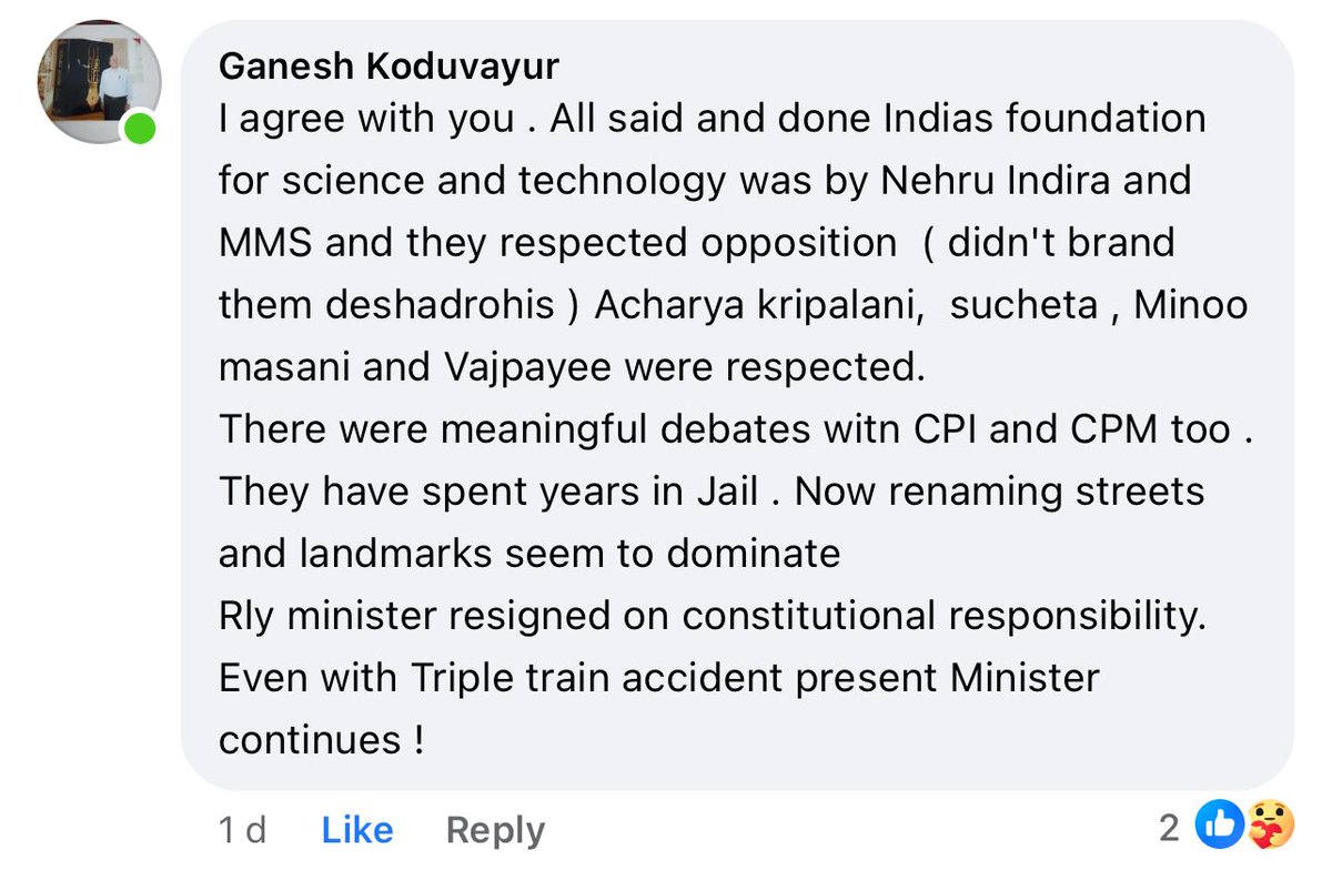 Finally, happy to see my 87 year old dad is openly & publicly posting against Modi, quite a turnaround from 2014 when he voted for Modi / Jayalalitha getting caught up in that fraud Anna Hazare wave. #AAPisBJPSaap #NoVoteToBJP #ModiHataoDeshBachao