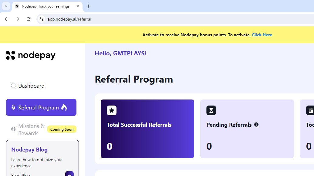 I am an early bird @nodepay_ai 
I just secured a new stream of passive income thanks to @nodepay_ai 💵
Join and start earning here: app.nodepay.ai/register?ref=1…
#Nodepay