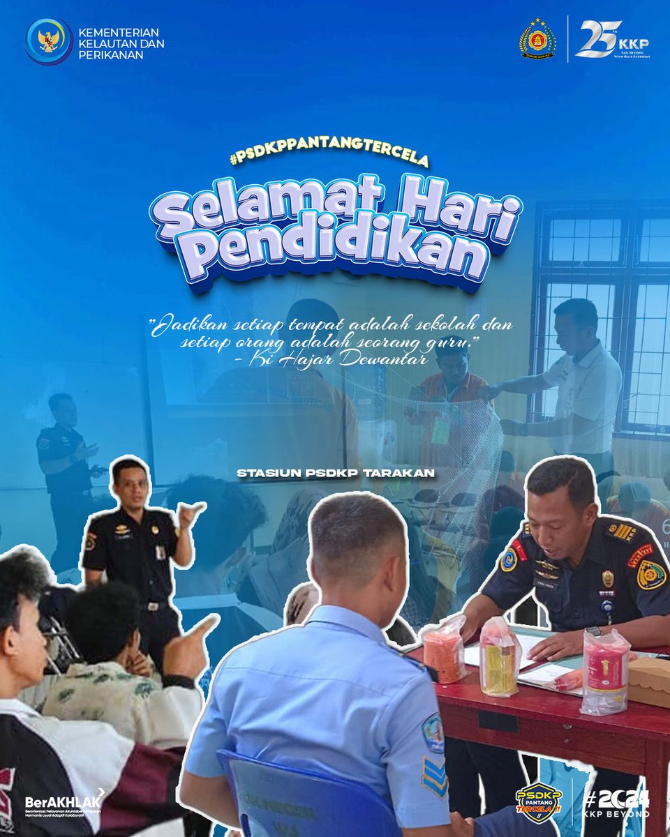 Selamat Hari Pendidikan Nasional Sahabat Bahari, setiap dari kita bisa berpartisipasi dalam memberikan pengetahuan kepada generasi penerus bangsa terutama dalam meningkatkan kepeduliannya terhadap sumber daya kelautan dan perikanan ☺️💪

<a href="/kkpgoid/">KKP RI</a>
<a href="/kemdikbud/">Kemdikbud</a>.ri