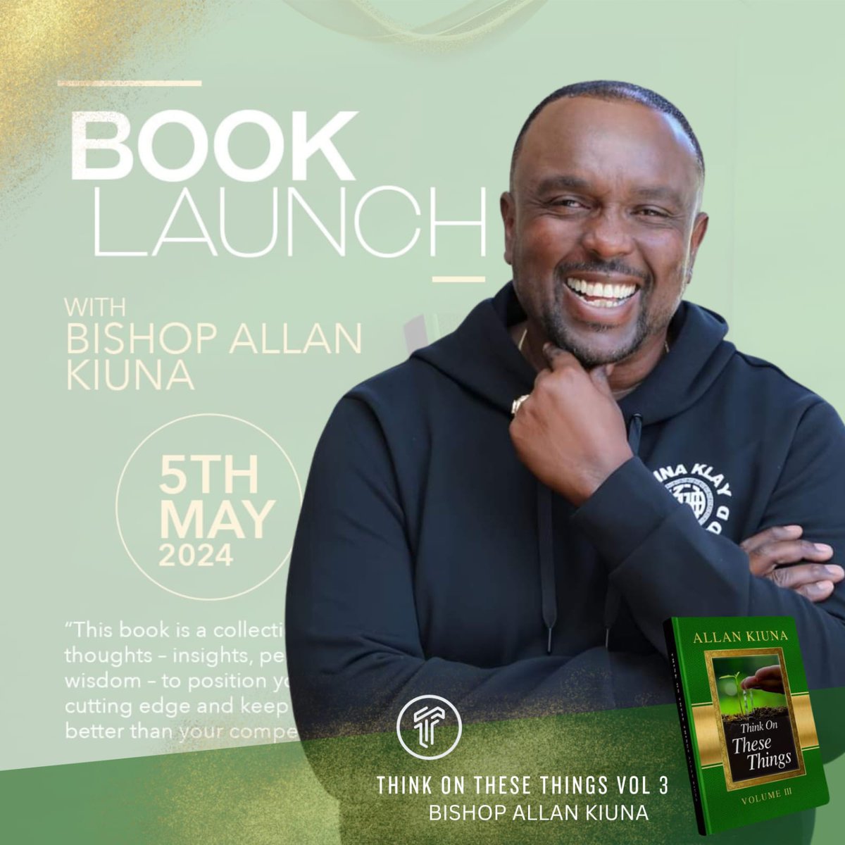 All things work together for the good.
Get the book. 
Launch day 5 May 

#TOTTBookLaunch