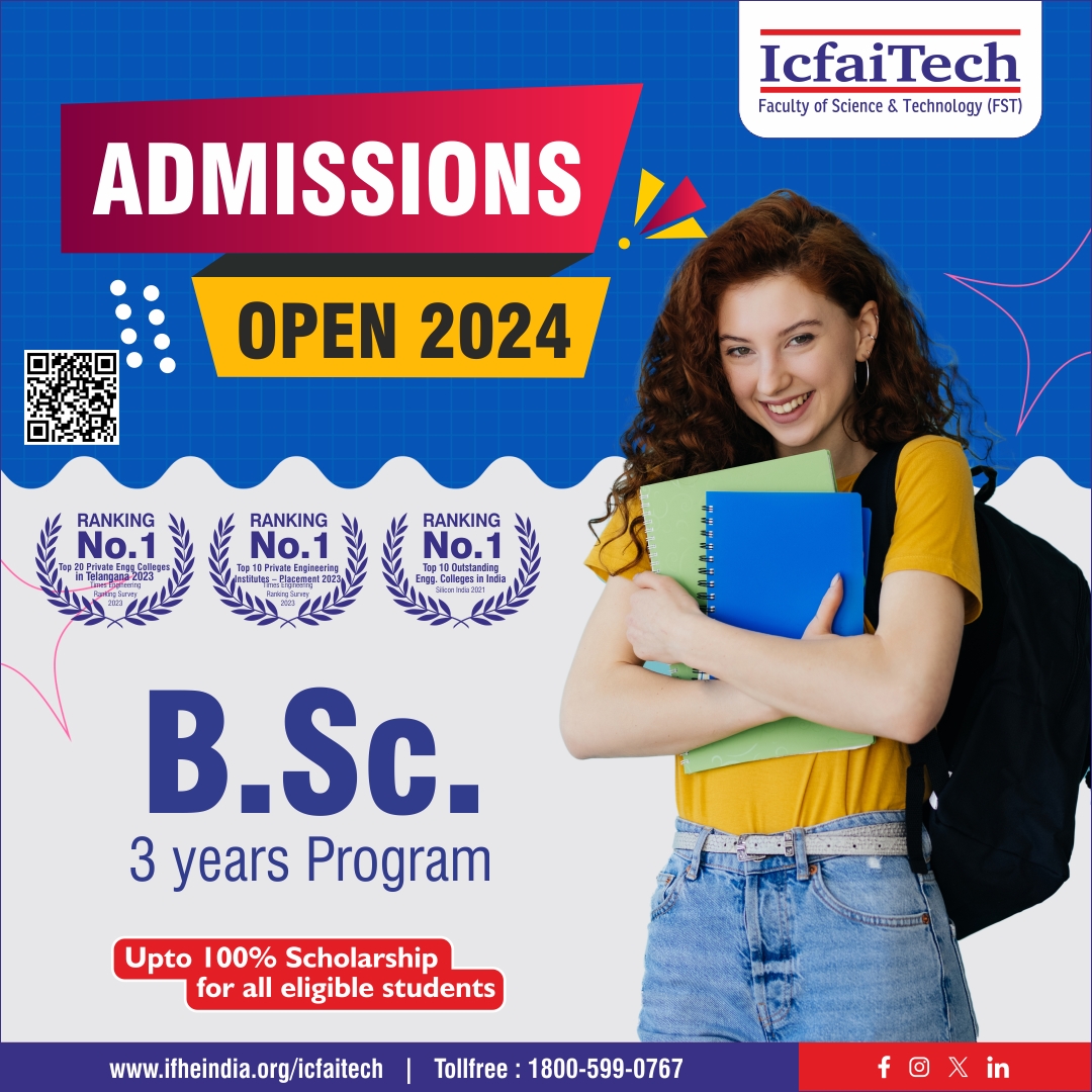 🎓 Exciting News! Admissions are now open for the BSc program, a 3-year program!
👉 Apply Now! ifheindia.org/icfaitech/Adm2…
📞 Toll-free: 1800-599-0767
✉️ Email:- atit@ifheindia.org
#AdmissionsOpen #BSc #ApplyNow #icfaitech #icfaitechhyd #icfaitechschool #ICFAIUniversity #ICFAI
