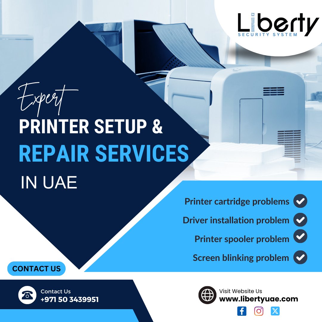 LibertyLLC2's tweet image. Experience seamless printing with our expert setup &amp;amp; repair services in UAE. Trust us for reliable solutions tailored to your needs. 

🌐 libertyuae.com

#libertyuae #emaarprintersetup #dubaitechsolutions #efficientprinting #emaardubai #printerexpertise