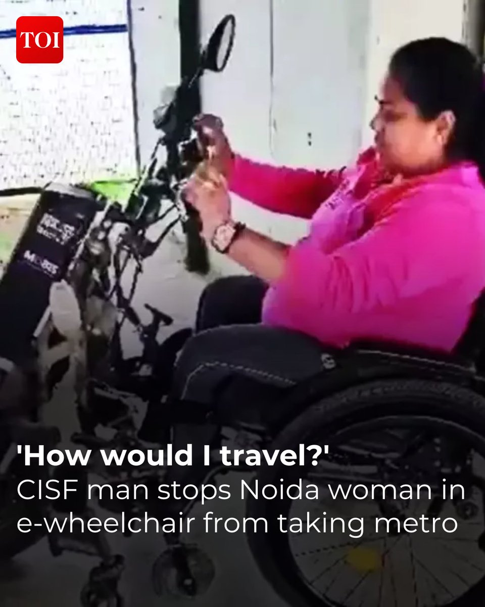 #AnjuBeniwal, a para archer with polio, faced discrimination at a Delhi metro station, being denied entry with her wheelchair. 

Read more here🔗toi.in/a15_hb