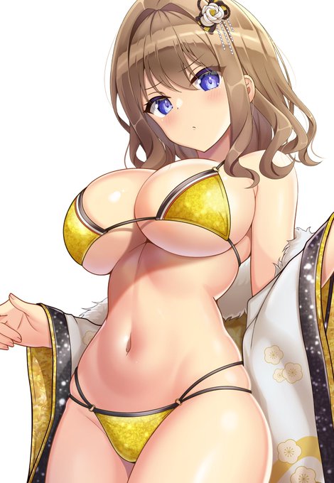 #GWはフォロワーが増えるらしい 
ゴールデンなビキニの紫苑ちゃん!
ドルウェブキャラ多めで好きなゲームのキャラとかオリジナルの女の子描いてます～よろしくお願いします! 