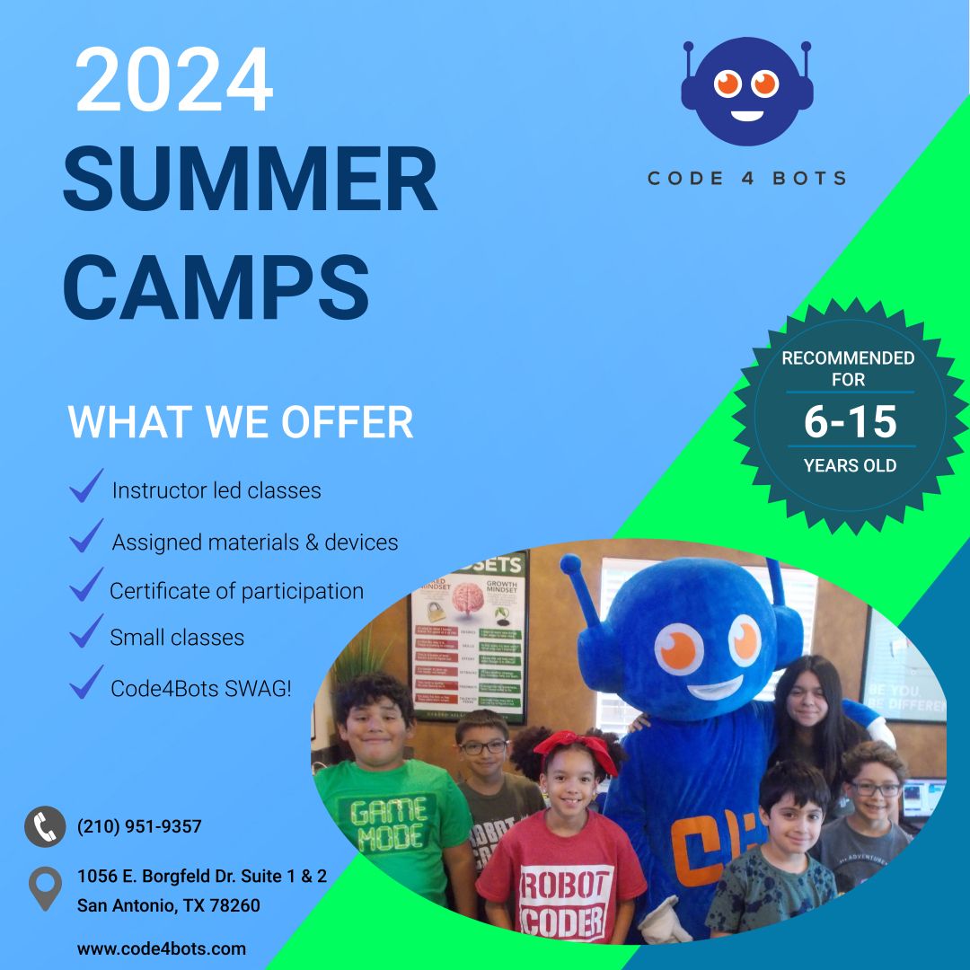 👩‍💻 Small Classes, Big Dreams: Our camps feature small class sizes, ensuring personalized attention & maximum FUN! Your child will be in the driver's seat, exploring the fascinating world of technology with the guidance of our expert instructors: buff.ly/2NnSLQA #code4bots