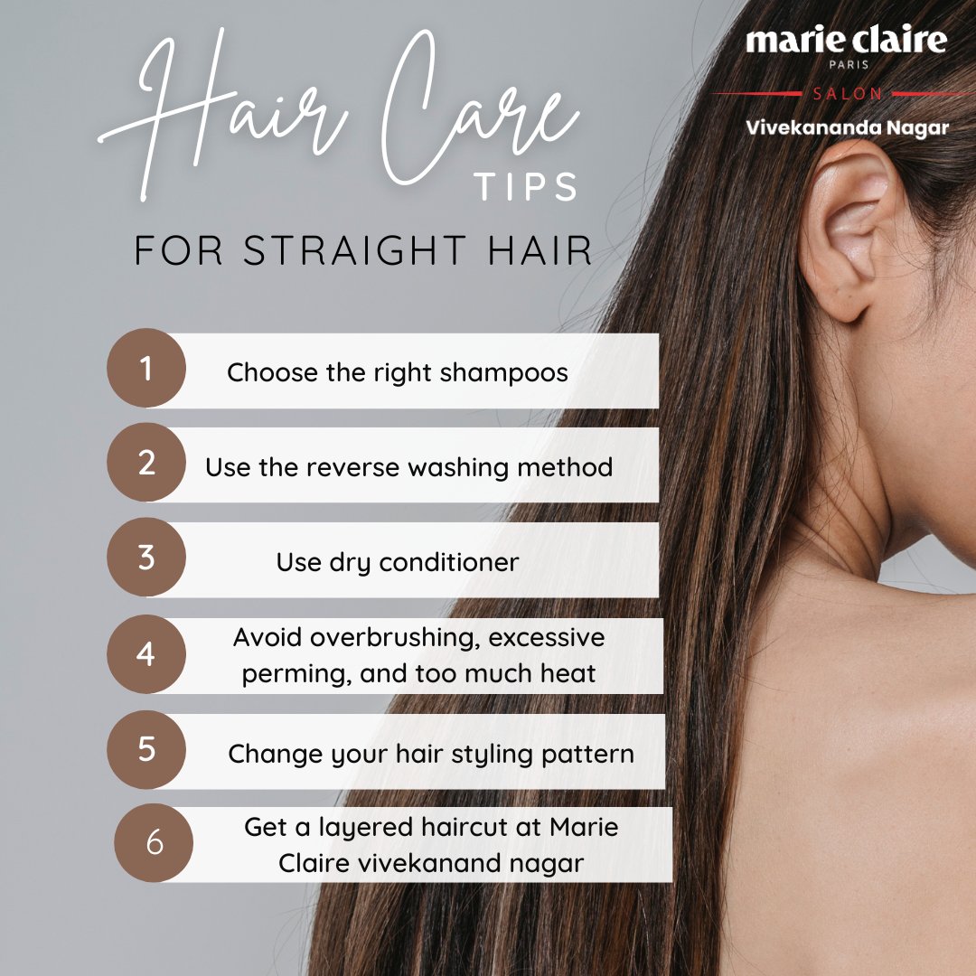 If you like straight hair, this is for you! Save for later and follow us for ideas on how to make your hair look beautiful and straight!
#StraightHair #HairTips #Beauty #marieclaire #marieclairevivekanandanagar #salonhyd #salonkukatpally #Kukatpally #salon #hairtips #hairhealth