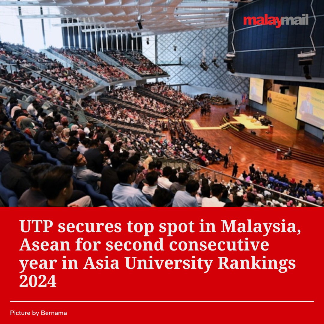 Universiti Teknologi Petronas (UTP) celebrates a historic milestone for the second consecutive year, securing the top spot as both Malaysia's number one university and the leading private university in Asean according to the Times Higher Education (THE) Asia University Rankings…