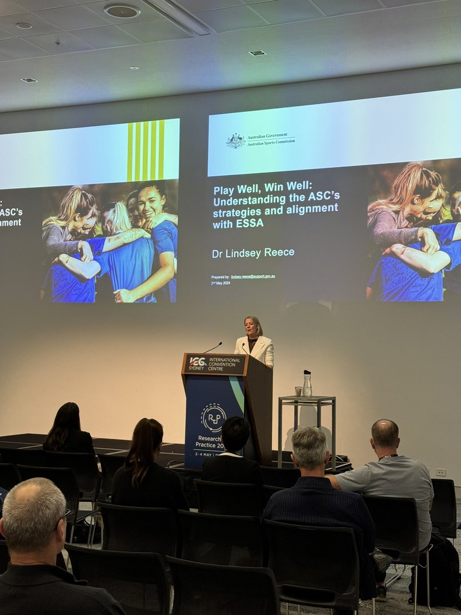Simon Rosenbaum (@simon_rosenbaum) on Twitter photo Great to have the brilliant <a href="/LindseyReece28/">Lindsey Reece 🇬🇧</a> from Sport Australia talking about Play Well, Win Well strategy (playwell.gov.au), from high performance to participation and relevance for all <a href="/ESSA_NEWS/">ESSA</a> members
<a href="/mckeon_grace/">Grace McKeon</a> Great to have the brilliant <a href="/LindseyReece28/">Lindsey Reece 🇬🇧</a> from Sport Australia talking about Play Well, Win Well strategy (playwell.gov.au), from high performance to participation and relevance for all <a href="/ESSA_NEWS/">ESSA</a> members
<a href="/mckeon_grace/">Grace McKeon</a>