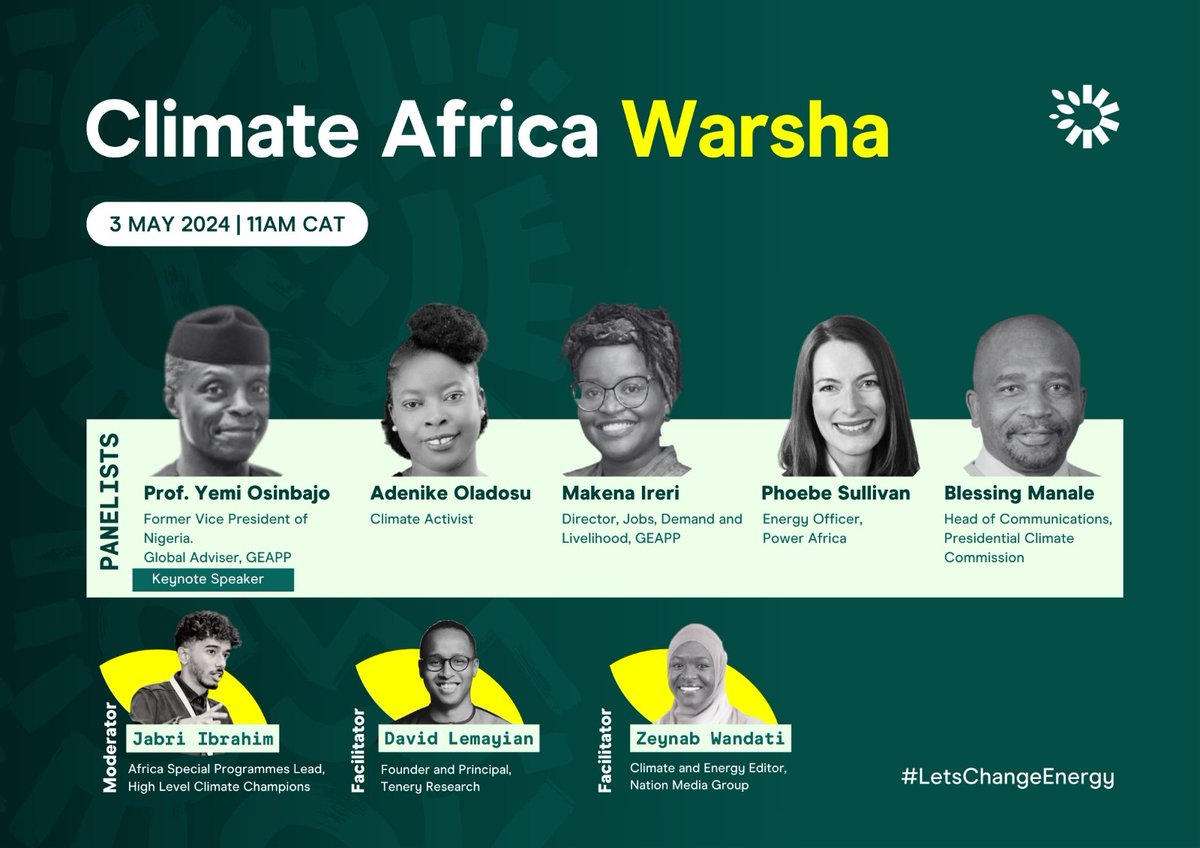 ✍️ #Journalists; Want to improve your #Climate Reporting? Join us in this virtual event on Friday 3 May, 2024 energyalliance.org/climate-africa…