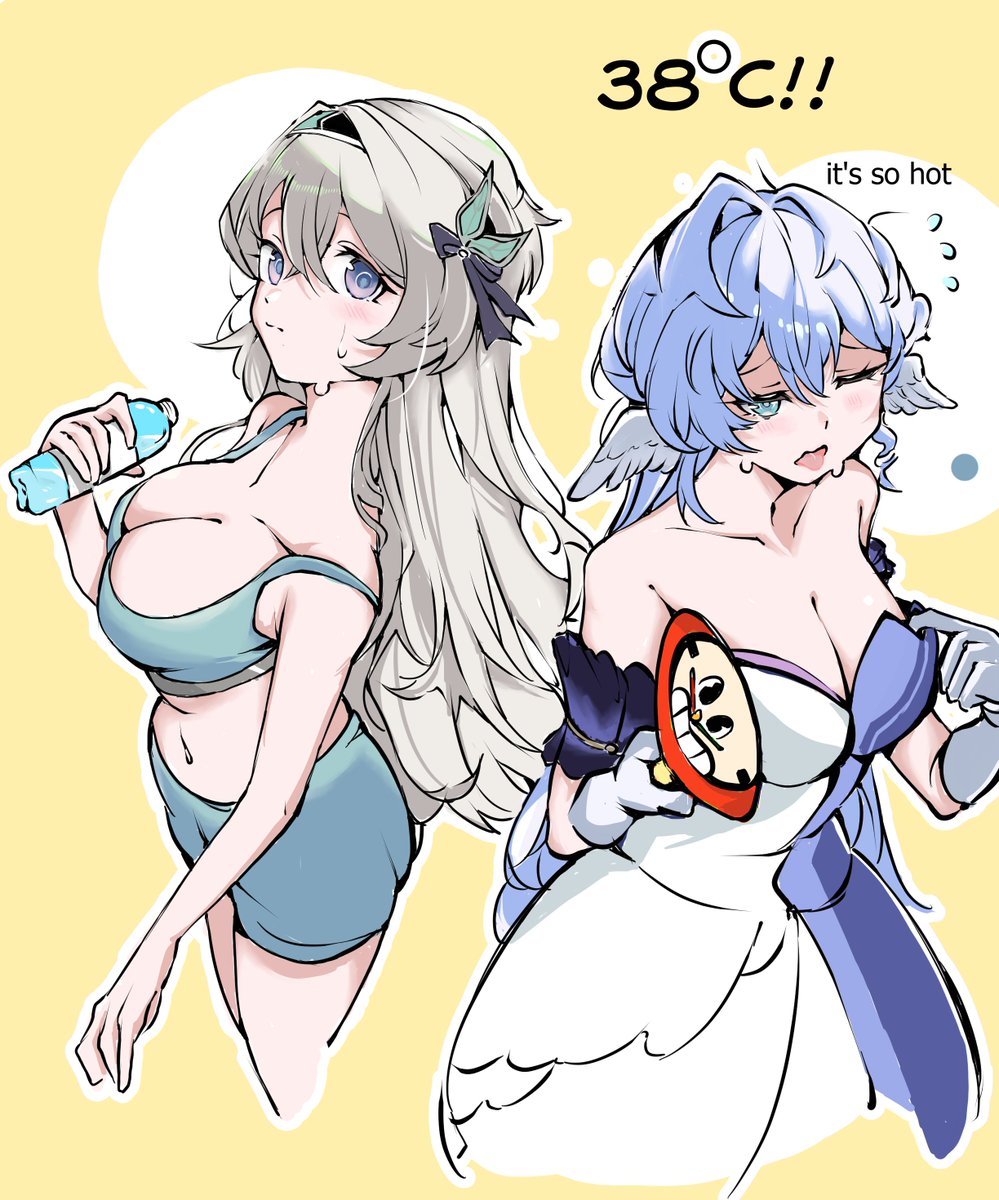 #HonkaiStarRail #RobinHSR #FireflyHSR #HonkaiStarRailFanart the weather is so hot in SEA these days @.@