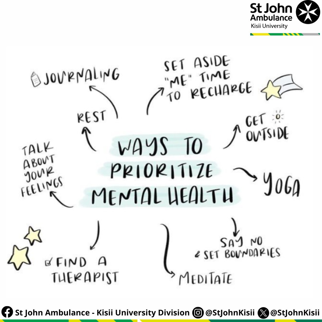Simple ways to prioritize your mental health #MentalHealthAwarenessMonth #stjohnkisii