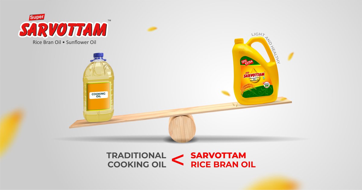 Switch to Sarvottam rice bran oil for a healthier cooking experience. Say goodbye to traditional oils and hello to wellness with Sarvottam goodness.
.
Follow @SarvottamRiceBranOil
.
.
#SarvottamRiceBranOil #HealthyCooking #WellnessJourney #SwitchToHealthy
#EatWellLiveWell…