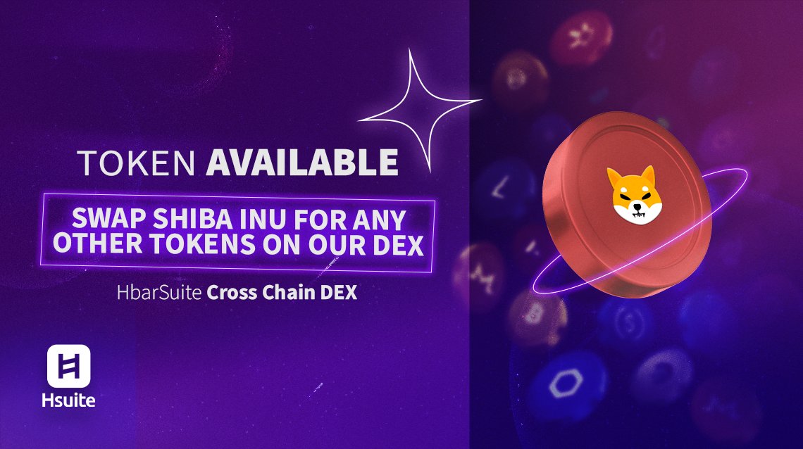 Did someone say #memecoins?☕️ $SHIBA - Shiba Inu🐶 With our innovative Cross-chain DEX you are able to swap/buy using $HBAR directly from WALLET to WALLET. Also, for the $SHIBA community, you can swap directly to $HBAR and join our amazing ecosystem! $HSUITE $ETH $BTC $SOL