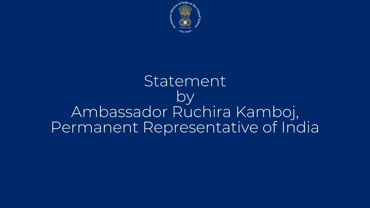 PR @ruchirakamboj delivered India's national statement during the general debate at the 57th Commission on Population and Development #CPD57 Full Statement 📖 here: pminewyork.gov.in/IndiaatUNGA?id…