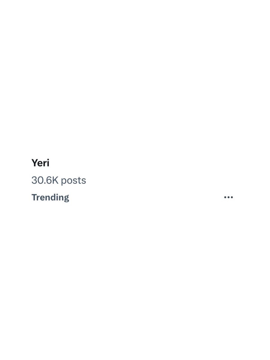 #YERI is currently trending with over 30.6k posts! 🔥

#KIMYERIM #예리 #RedVelvet @RVsmtown