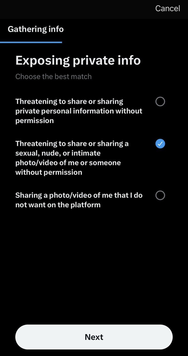 Appeal on behalf of @narindertweets. Please report the post by @ LozzaFox. Do not share it. I’ve added the date stamp below and instructions on how to “report post”. Click “report post” Then “privacy” Then “Threatening to share or sharing a sexual, nude, or intimate etc