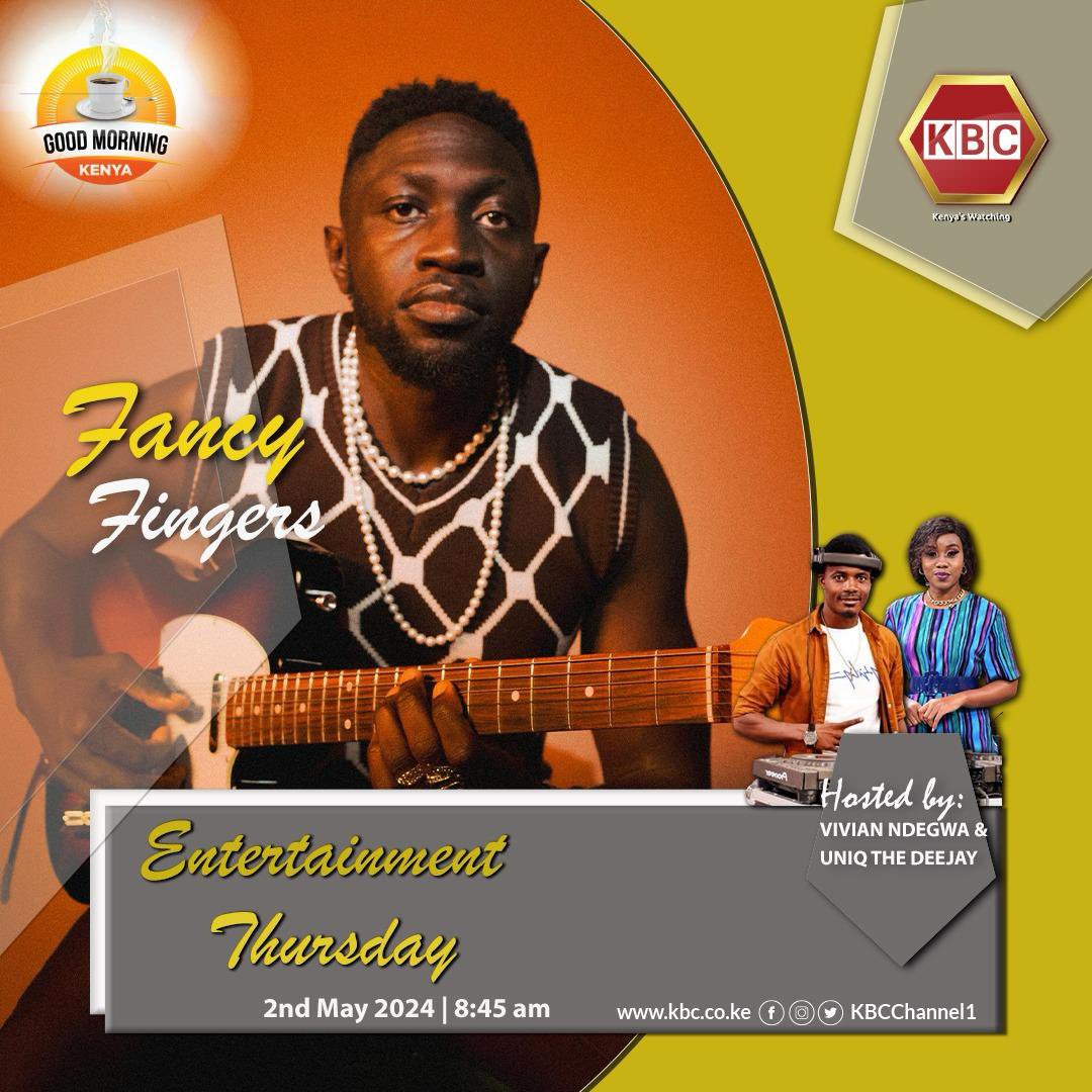 Beat the dull weather with a fancy feeling!!! Catch @fancy_fingers on @KBCChannel1’s #EntertainmentThursday in conversation with @NdegwaVivian & @uniqthedeejay this morn from 8.45 AM. We are gearing towards his #LoveLanguage album launch concert, tomorrow at NSK. #FancyFingers