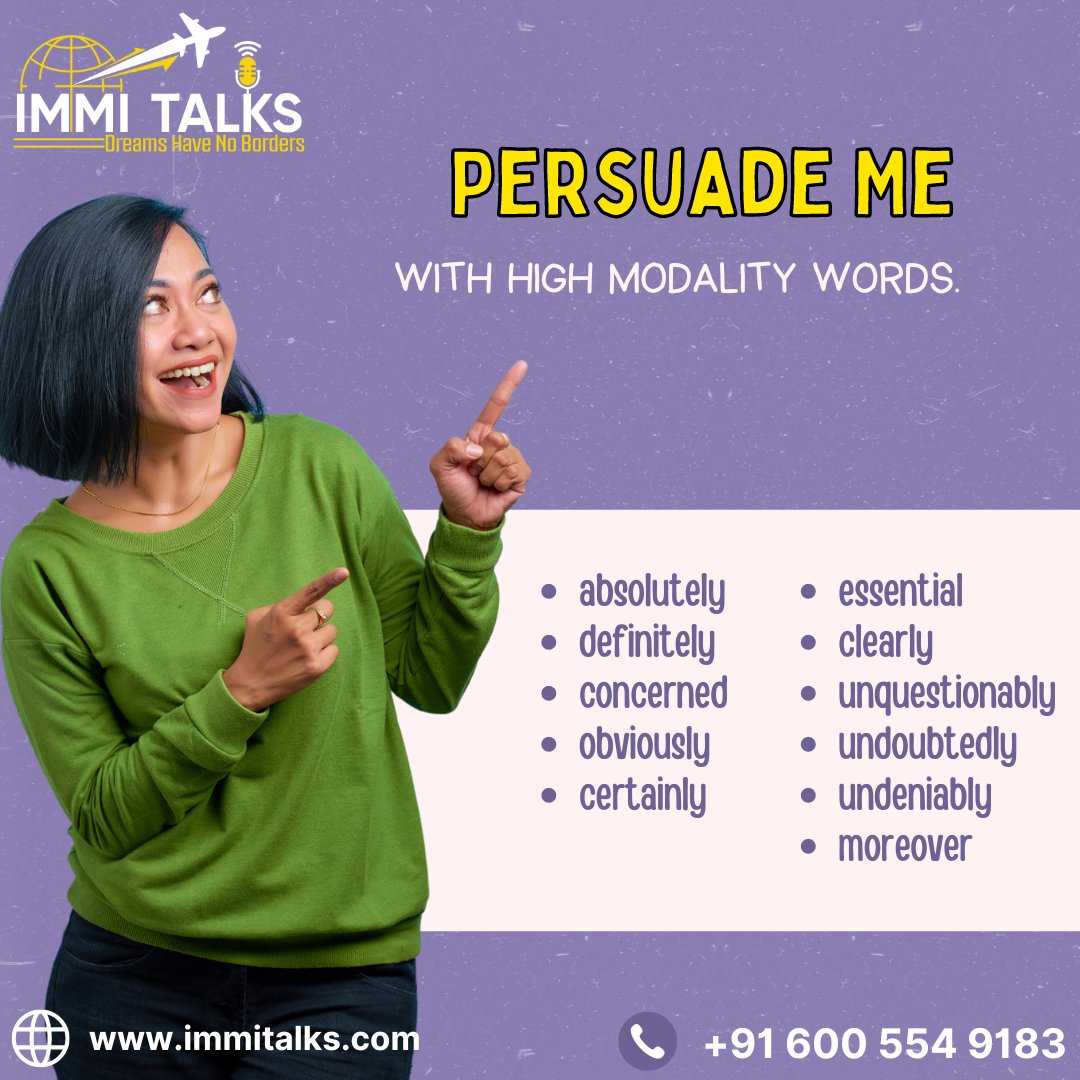 Ever noticed how some speakers command attention effortlessly? 💡 It's all about the language they use! #Highmodality words add punch and persuasion to your speech, making your message crystal clear and impossible to ignore. 💥
 #PowerOfWords #SpeakWithConfidence #immitalks