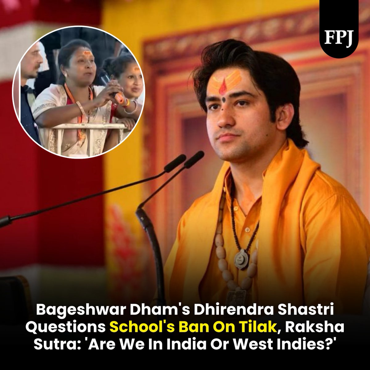 ‘School Bharat Me Chalana Hai Ya West Indies Me?’ Bageshwar Dham's Dhirendra Shastri Asks After Woman Complains Her Kids Can’t Wear Tilak, Raksha Sutra To School

freepressjournal.in/india/school-b…

#Bageshwardham #DhirendraKrishnaShastri #Tilak #India #Schools