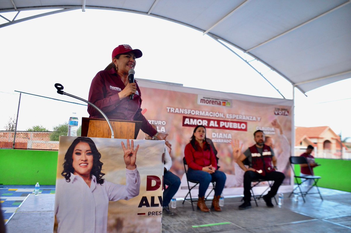 Hoy el pueblo de Cosío reiteró su apoyo a la Maestra Diana Alvarado para que sea su próxima presidenta municipal. Una persona capaz, con mucho amor a su tierra y sobre todo, que tiene muy claros los principios de la #CuartaTransformación, no mentir, no robar y no traicionar al…