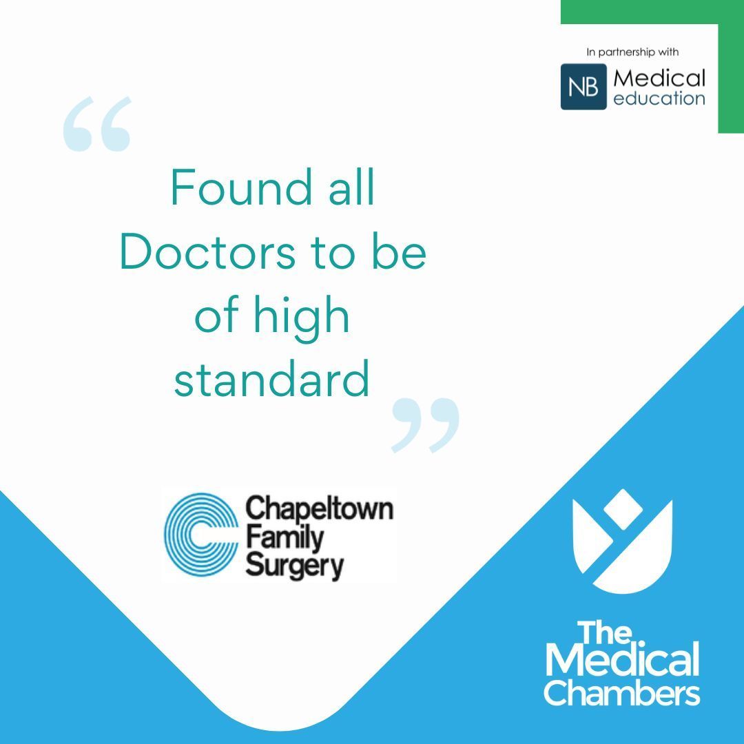 Take a look at what our #MedicalPractices say ✨

'The online booking system we have found to be really helpful it helps us to keep track of all our sessions. Keep up the good work to all the admin staff at The Medical Chambers.'
Chapeltown Family Surgery #Testimonial #GP #Locum