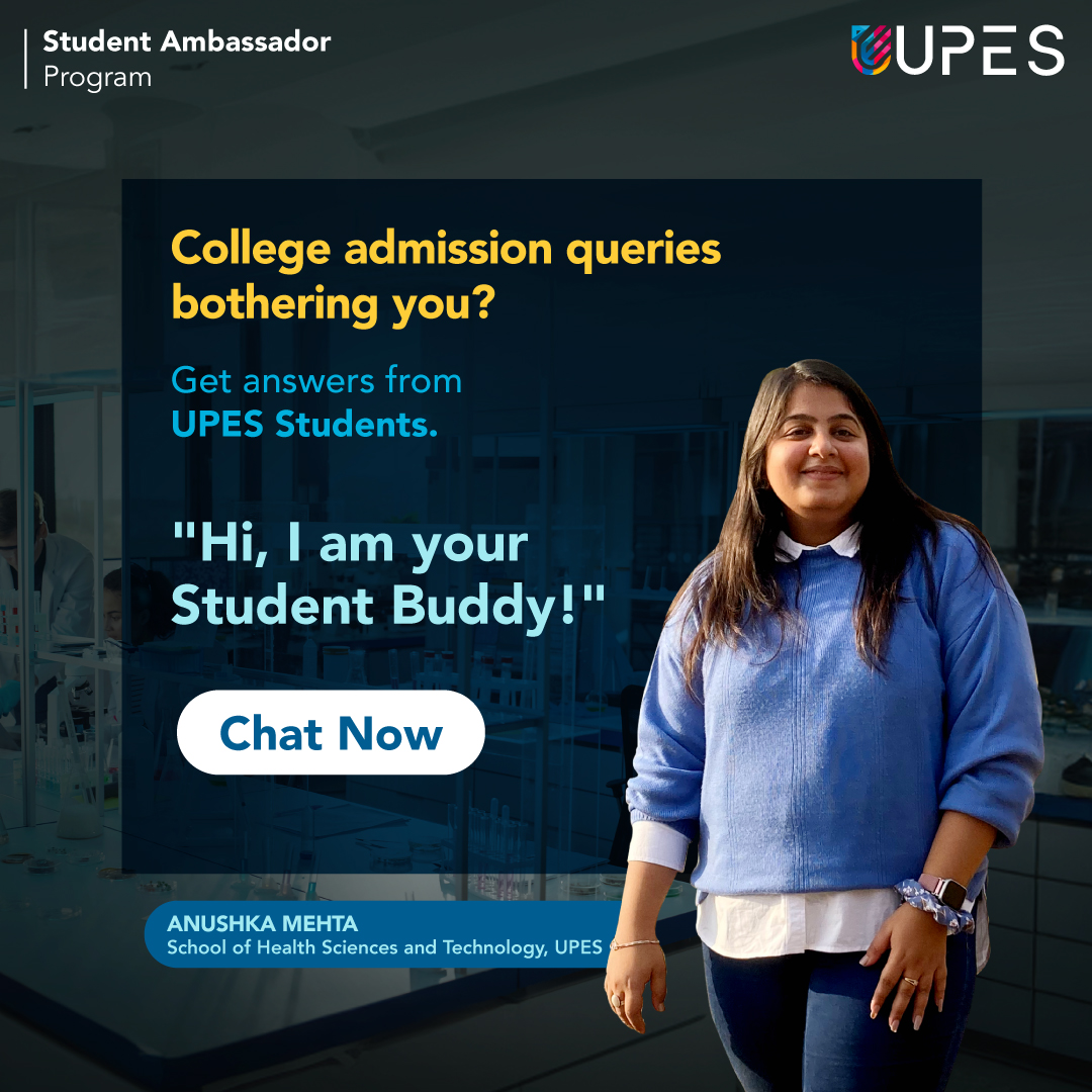 Chat with your buddy at UPES.ac.in. 📷 Ask in comments to clear all doubts today; link: upes.ac.in/ambassador?utm… #UPES #UniversityofTomorrow