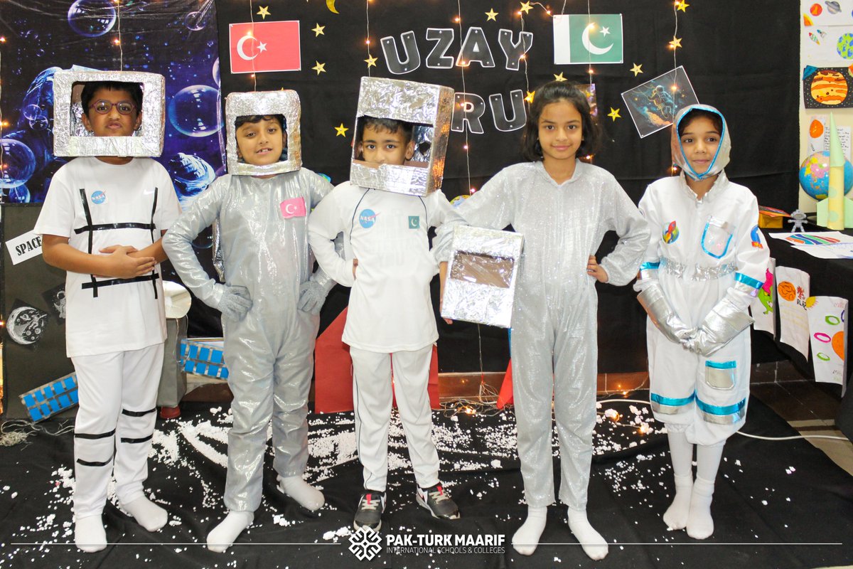 PakTurkMaarif's tweet image. Students at Pak-Turk Maarif International Chak Shahzad Campus donned their astronaut gear for an out-of-this-world space activity. Dreaming big, reaching for the stars! 🌟🌍🚀
#PakTurkMaarif #SpaceActivity
