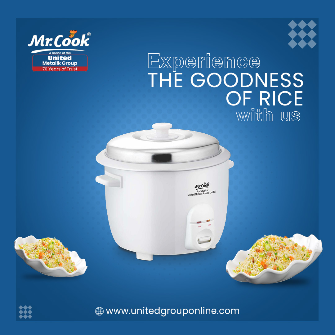 Experience The Goodness of Rice with us...
.
.
#MrCook #Cookers #Cookware #PressureCookers #silky #unirize #eliteplust #Ezylock #HealthyCooking #stainlesssteel
#Durable #Reliable #PremiumQuality #Tastyfood #Chefchoice
#Qualityproduct #Customersatisfaction