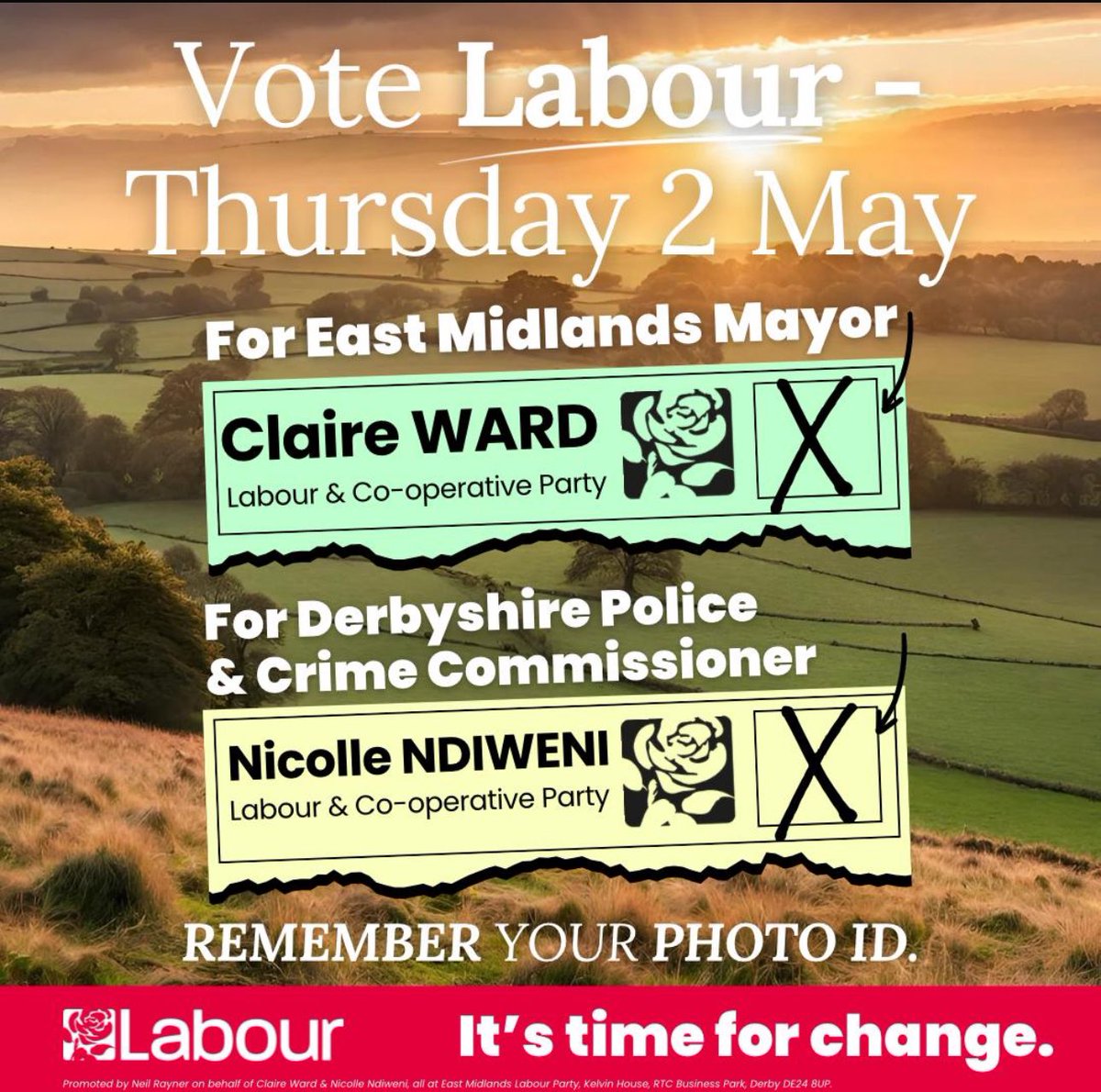 BIG DAY TODAY!

Let’s send the Prime Minister a message- it’s time for change! 

Let’s show him we want a general election by voting for Claire & Nicolle, and if you live in Melbourne, Jackie for the @SDDC by-election. 🌹

Polling stations are open 7am-10pm.

Take your photo ID!