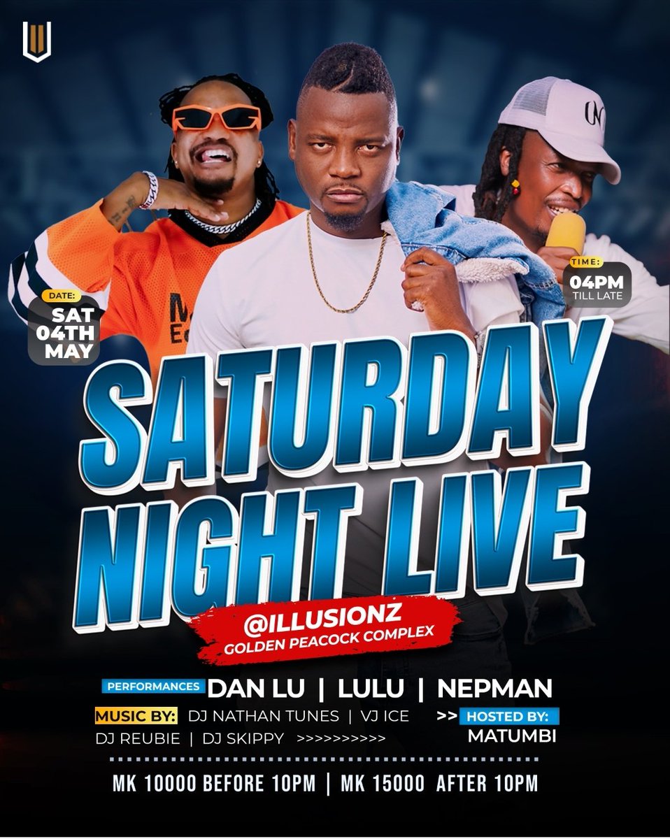 ILLUSIONZ Yaitanaso this weekend 🔥 🔥 🔥 🔥 🔥 Lulu, Nepman and Dan Lu 10k before 10pm 15k after 10pm #SaturdayNightLive #Illusionz