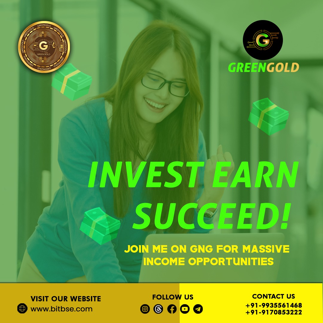 Invest Earn Succeed!!🌱💚✨
.
Join me on GNG for Massive Income Opportunites.💚🌱💵
.
#gnggoldstaking #gnggold #greeninvestment #investingreen #gnggoldstaking #greengoldcoin #investingreengold 
.
Disclaimer: Nothing on this page is financial advice, please do your own research!