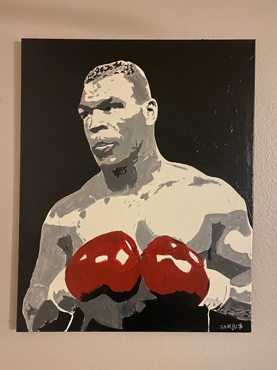 #MikeTyson 24x30 inch painting #JohnFamousArt @MikeTyson