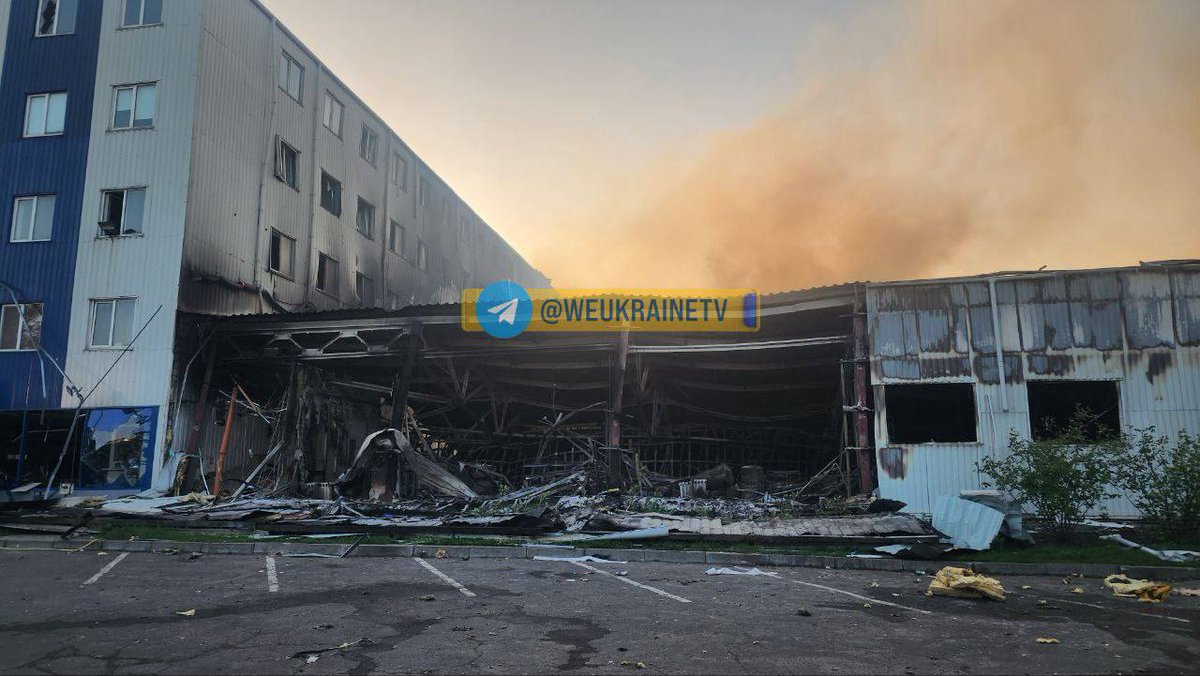 Destroyed Nova Poshta warehouses in Odessa after yesterday's arrival