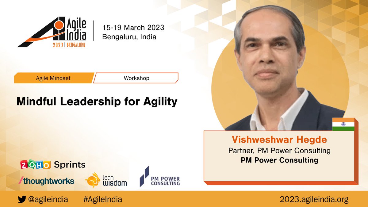 [VIDEO] 'Mindful Leadership for Agility' by Vishweshwar Hegde at #AgileIndia 2023.
youtube.com/watch?v=zPMDVF…

#MindfulLeadership #KeyDriversforAgility #AgileMindset #AgileLeadership #Agile
