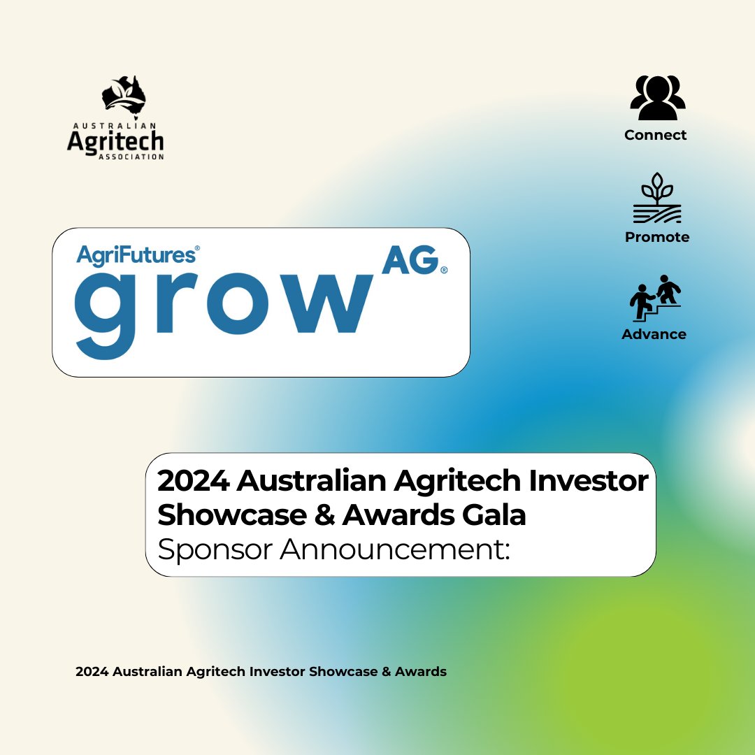 Announcing Gold Sponsor, growAG! 🌱 AgriFutures growAG is Australia's online agrifood innovation platform, we are excited to have them onboard for the upcoming Australian Agritech Investor Showcase & Awards Gala. ##Agritech #CollaborativeAgriculture