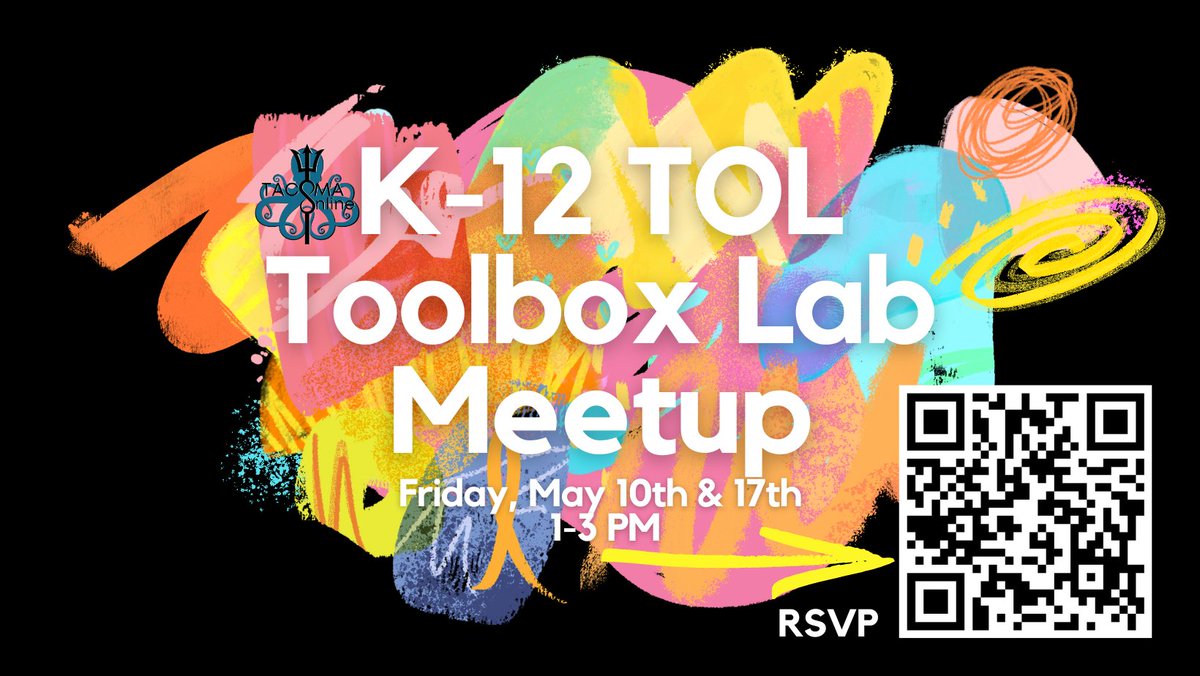 Friday is one of our May Toolbox Lab meetups. Come and create with us! 🎨 RSVP: forms.office.com/r/7ee4yrMKR1
#TacomaOnline #onlinelearning #meetup #ToolboxLab