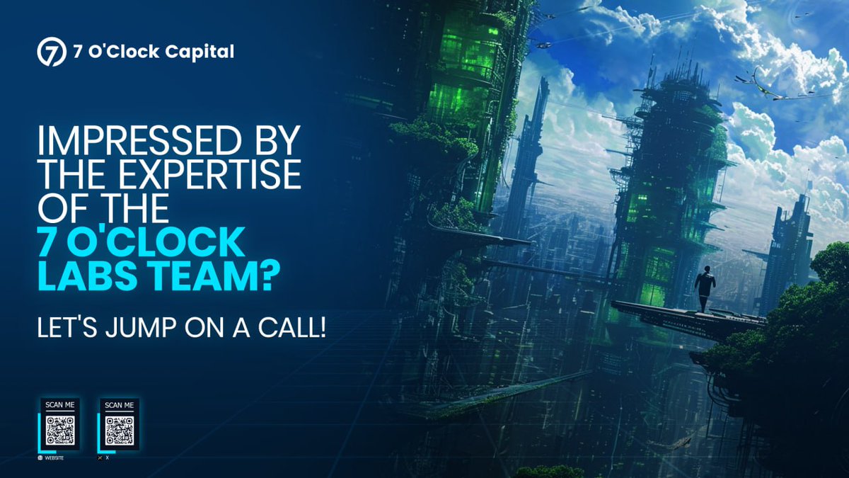 Impressed by the expertise of the 7 O'Clock Labs team? Let's jump on a call! 7oclockcapital.com